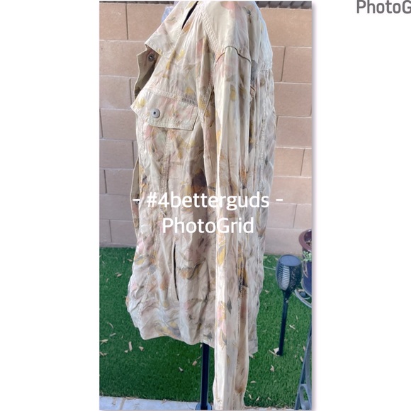 NEW Marrakech Rare Floral Print Button Front Shirt Long Sleeve Jacket MD - Picture 3 of 16